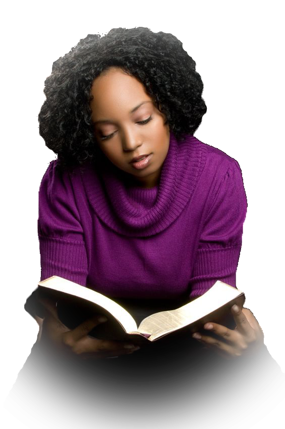 Teen Reading Bible Clipart