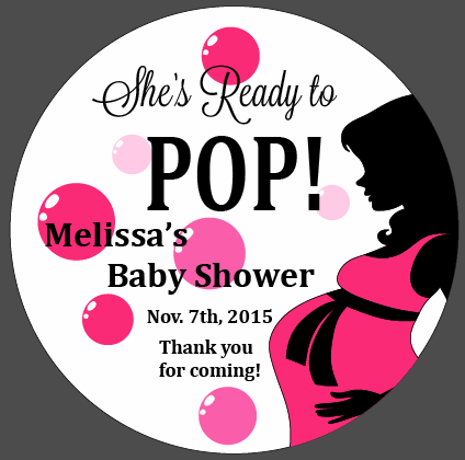 Custom Sheu0027S Ready To Pop   Baby Shower Decals - Ready To Pop Baby Shower, Transparent background PNG HD thumbnail
