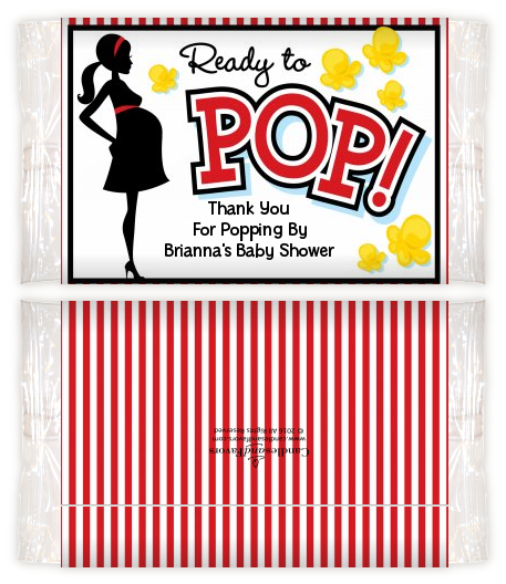 Ready To Pop   Personalized Popcorn Wrapper Baby Shower Favors Option 1 - Ready To Pop Baby Shower, Transparent background PNG HD thumbnail