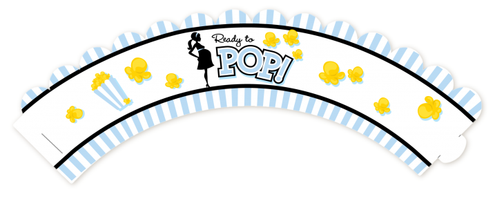 Ready To Pop Blue   Baby Shower Cupcake Wrappers - Ready To Pop, Transparent background PNG HD thumbnail