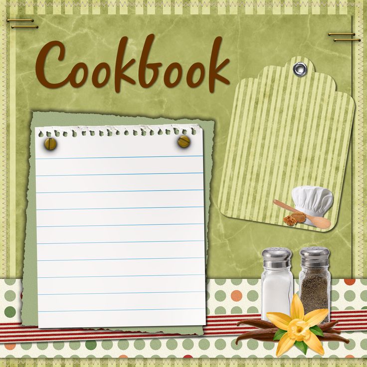 Digital Scrapbooking Cookbook/recipe Freebies And Try It Kit - Recipe Book Cover, Transparent background PNG HD thumbnail