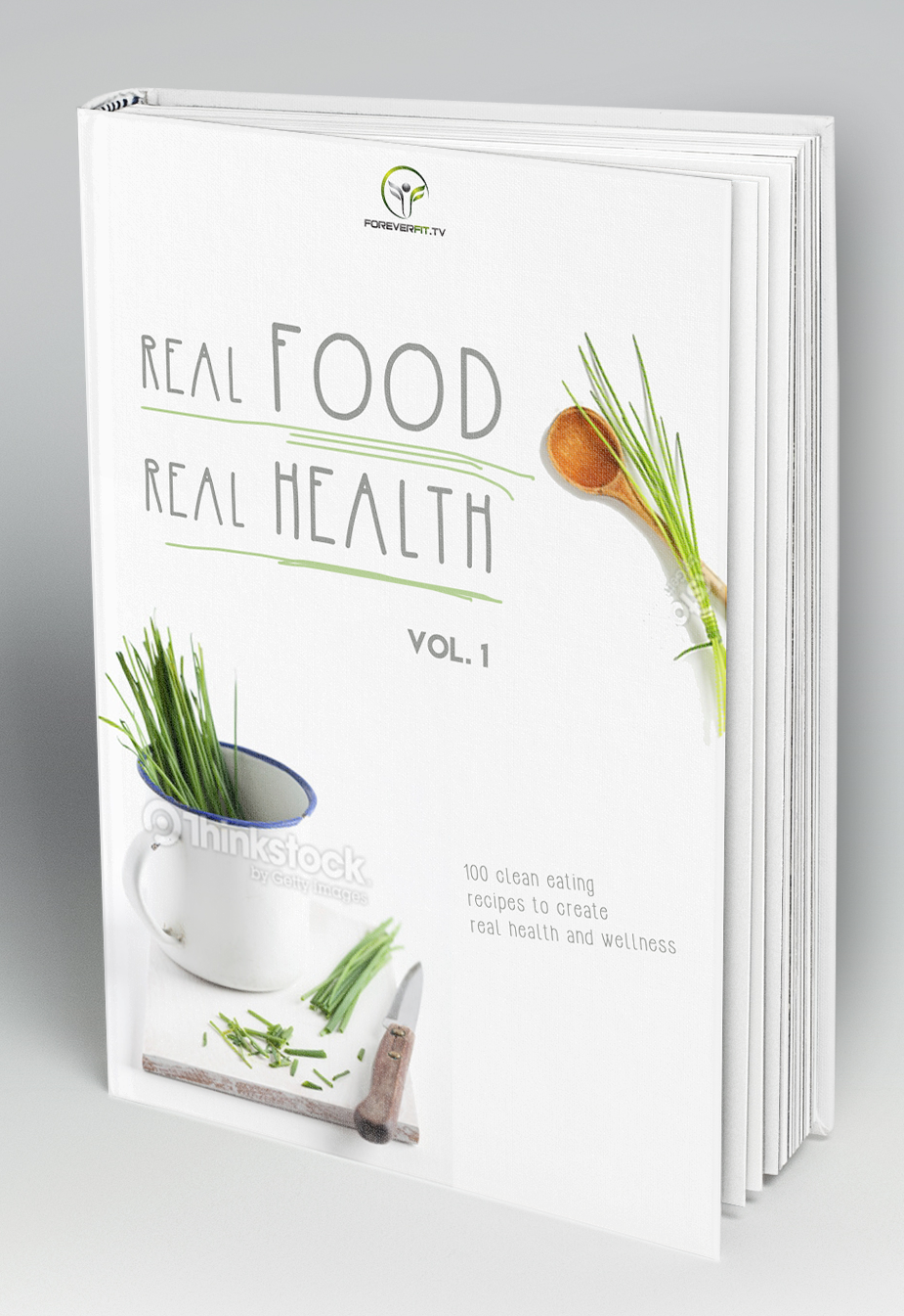 Real Food Real Health Cover By Ioana Aka Fii|Design. - Recipe Book Cover, Transparent background PNG HD thumbnail