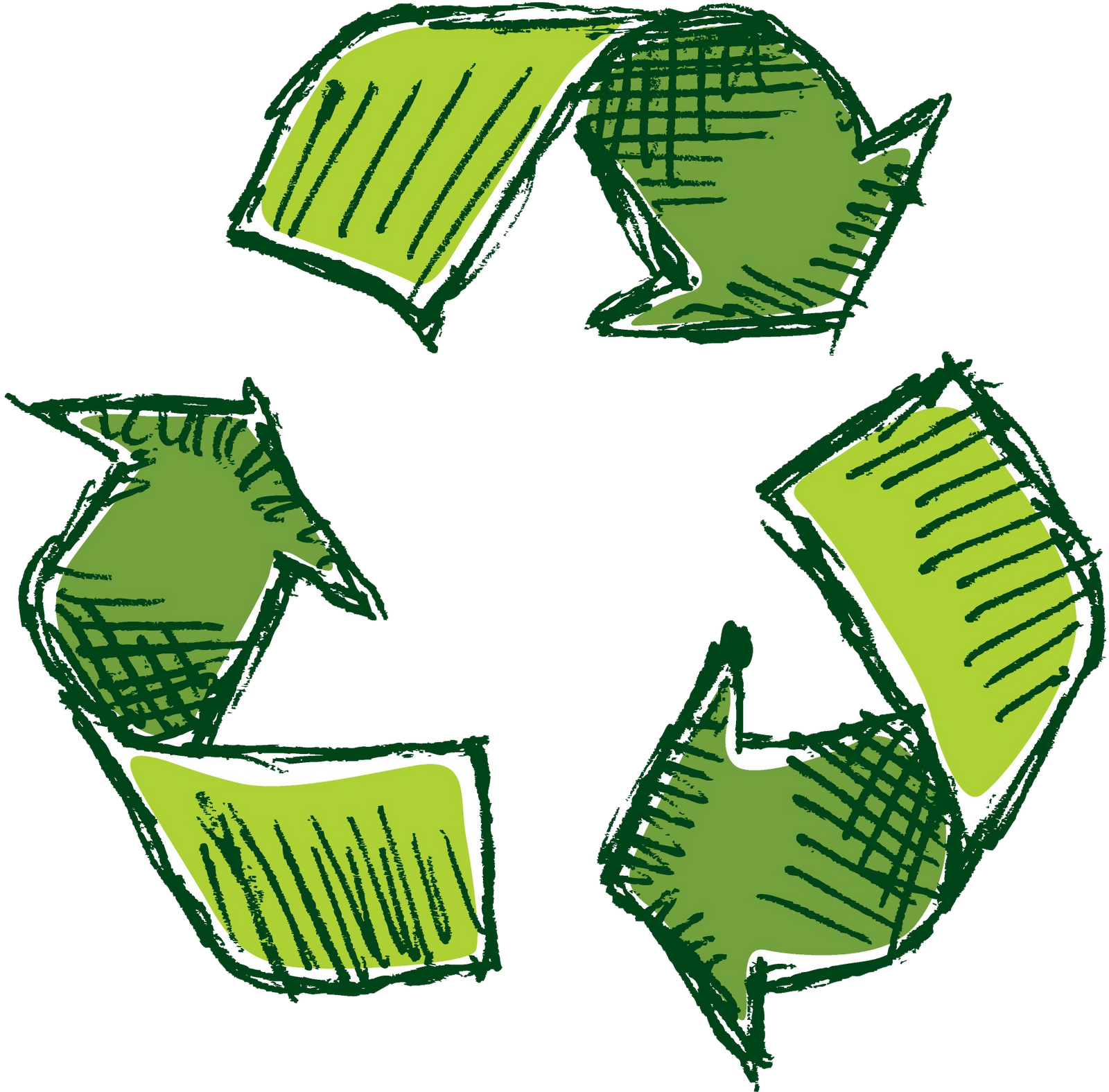 Light green recycling symbol