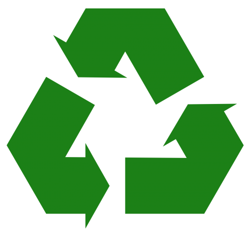 green recyclable sign, Green,