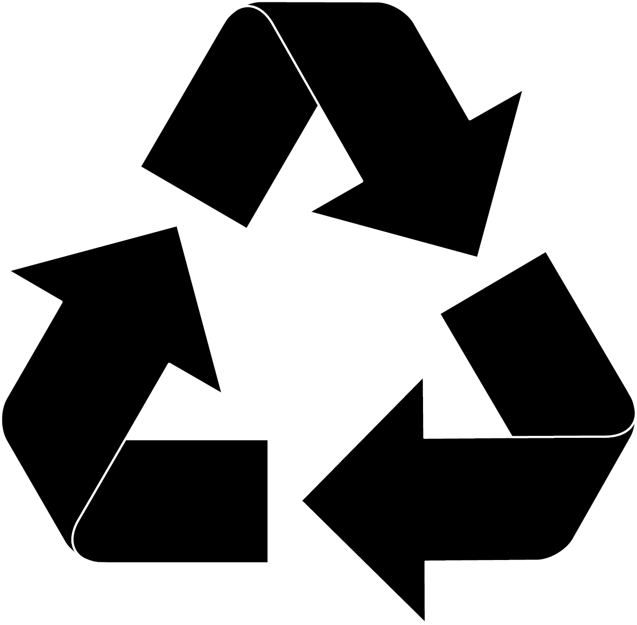 Light green recycling symbol