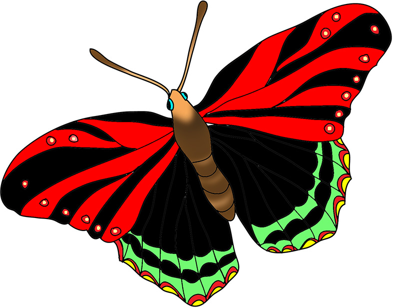 Pink Butterfly Clipart · Black Red Butterfly Image - Red And Black Butterfly, Transparent background PNG HD thumbnail
