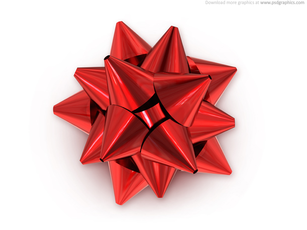 Red Bow - Red Christmas Bow, Transparent background PNG HD thumbnail