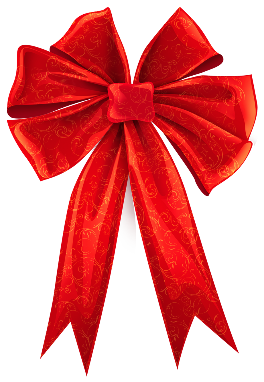 Red Bow With Ornaments Decor Png Clipart - Red Christmas Bow, Transparent background PNG HD thumbnail