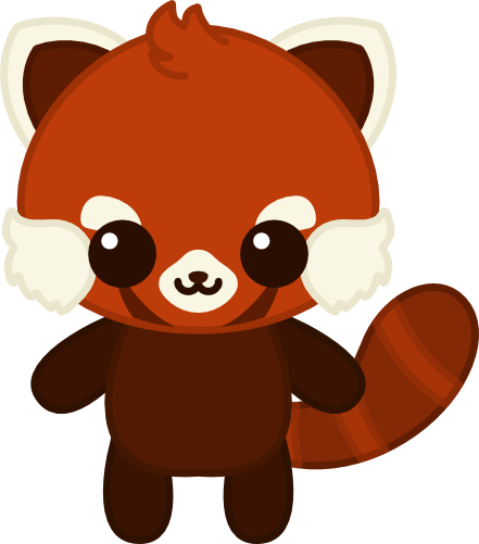 Kawaii Red Panda - Red Panda, Transparent background PNG HD thumbnail