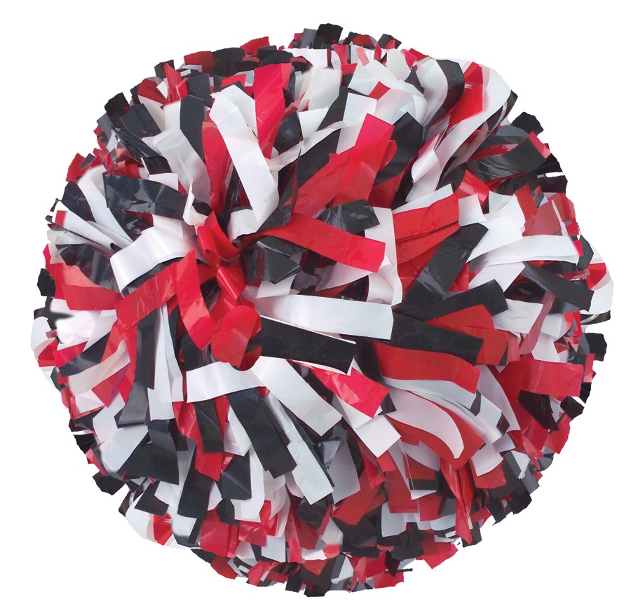Stock Adult Three Color Plastic Pom - Red Pom Poms, Transparent background PNG HD thumbnail