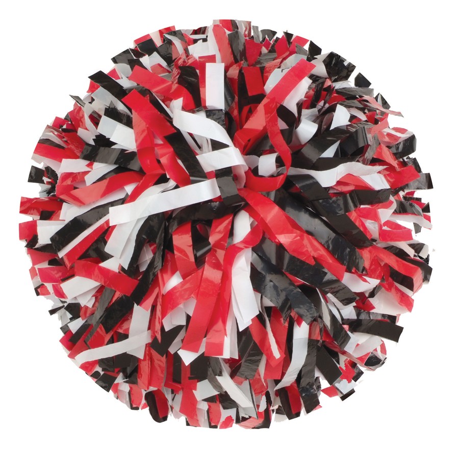 Stock Youth Three Color Plastic Pom - Red Pom Poms, Transparent background PNG HD thumbnail
