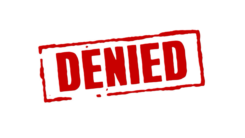 Red Rubber Stamp Animation Of The Word Denied With White Background, Black Background, And - Rejected Stamp, Transparent background PNG HD thumbnail