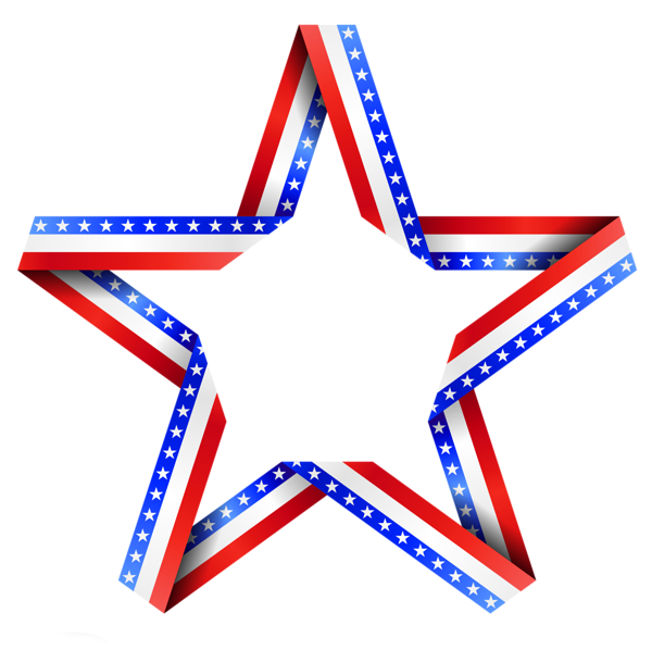Of July Stars Clipart - Red White And Blue Star, Transparent background PNG HD thumbnail