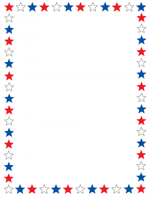 Paper Borders U2013 Red, White And Blue Stars   Kidspressmagazine Pluspng.com - Red White And Blue Star, Transparent background PNG HD thumbnail
