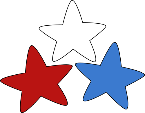 Patriotic Stars - Red White And Blue Star, Transparent background PNG HD thumbnail