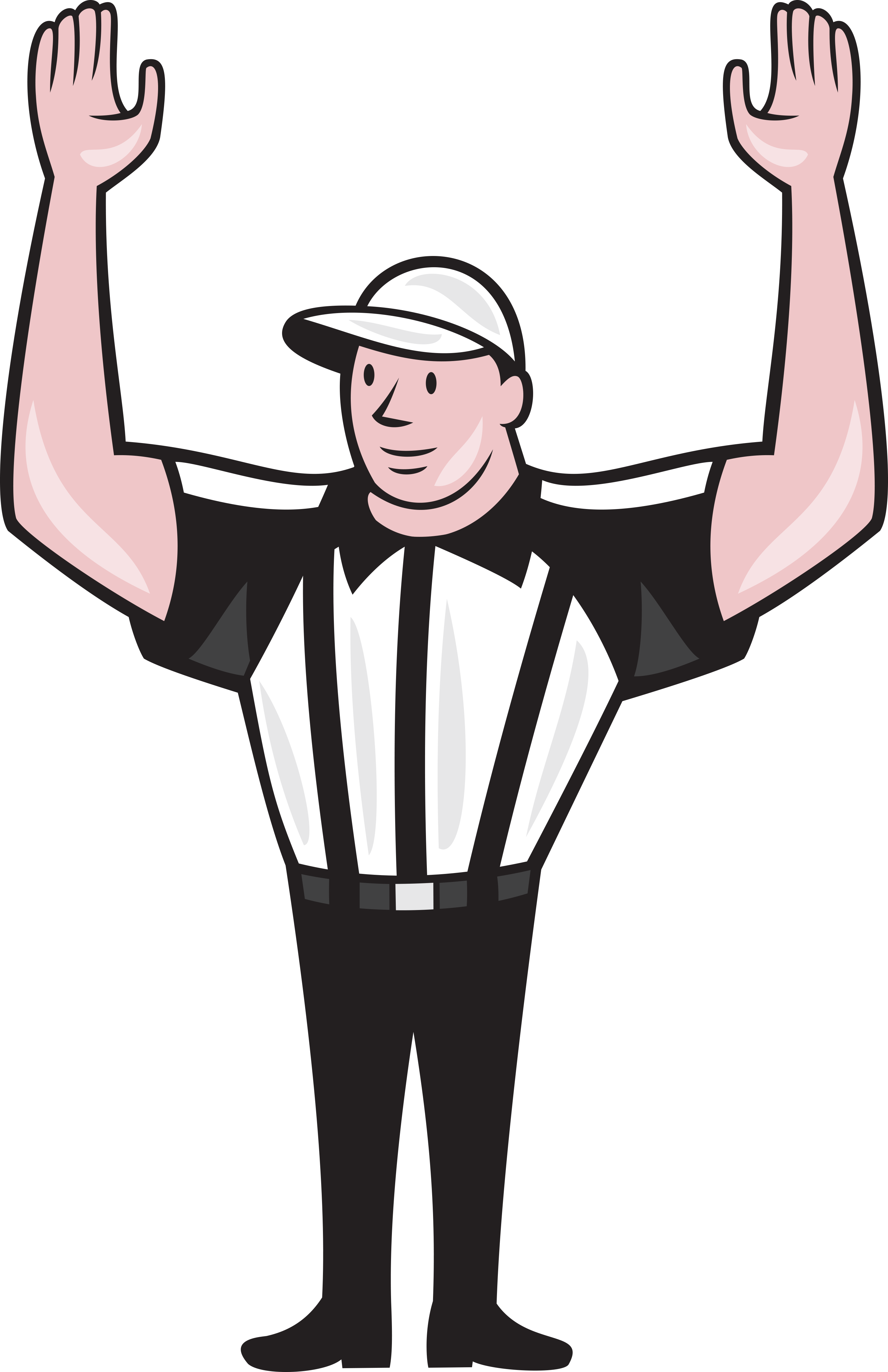 American-football-referee-frnt-touchdown-ol-051414, Ref PNG - Free PNG