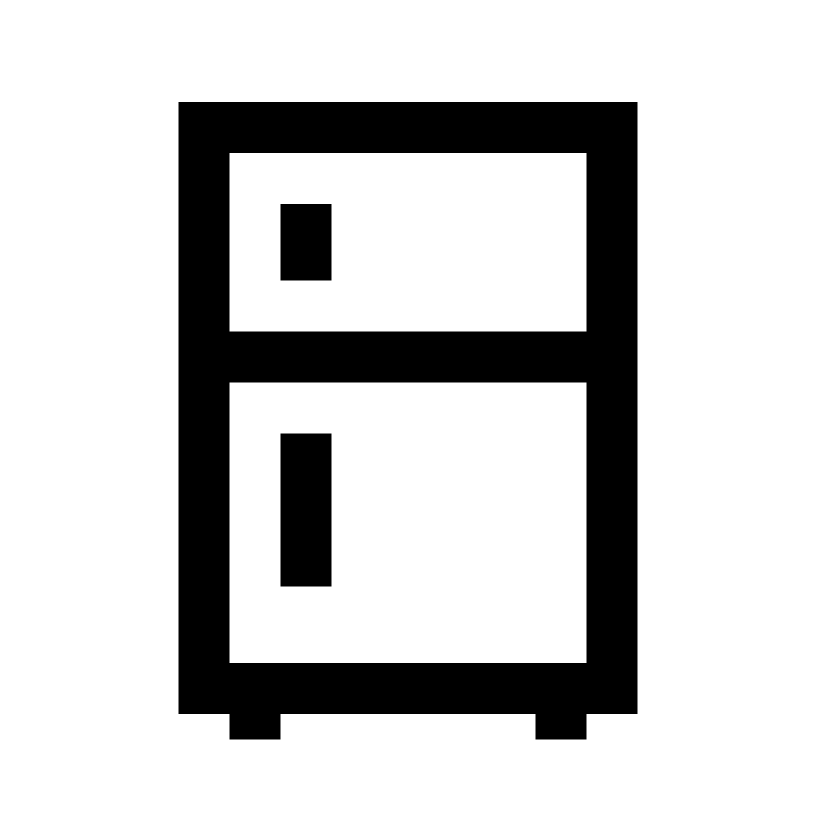 Fridge Icon - Refrigerator Black And White, Transparent background PNG HD thumbnail