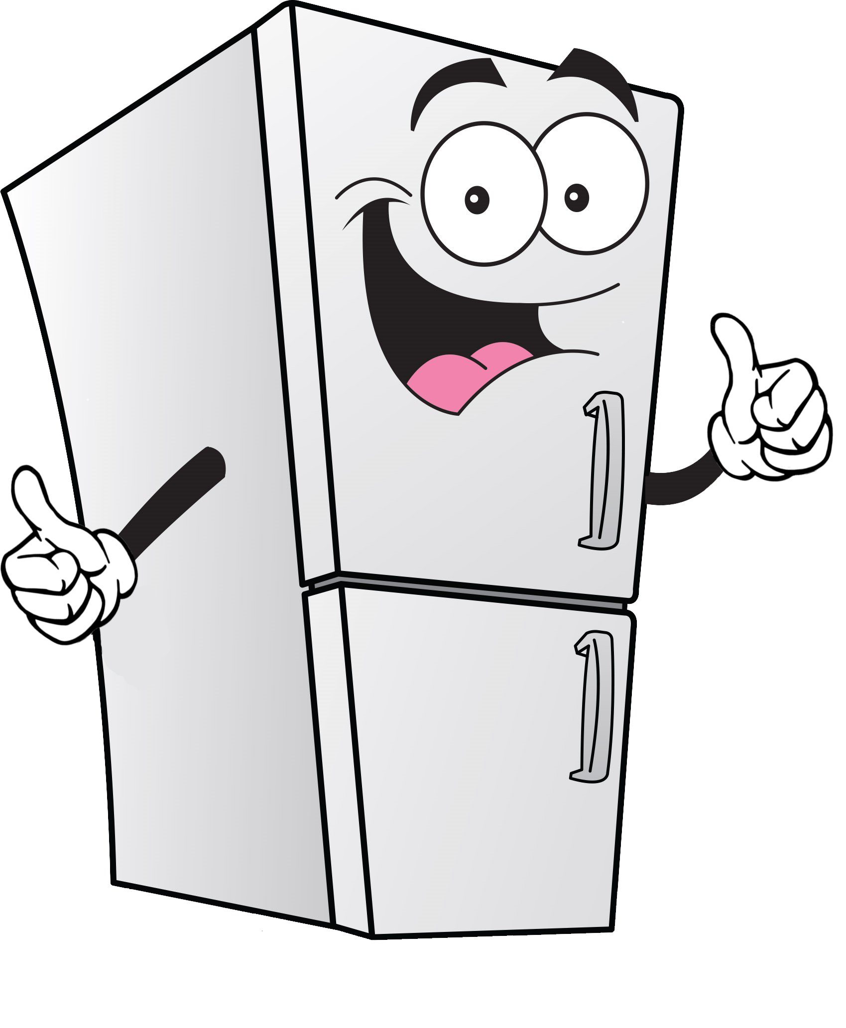 Personal - Refrigerator Black And White, Transparent background PNG HD thumbnail