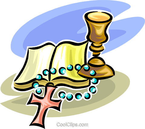 Bible, Cross And Chalice Royalty Free Vector Clip Art Illustration - Religion Bibel, Transparent background PNG HD thumbnail