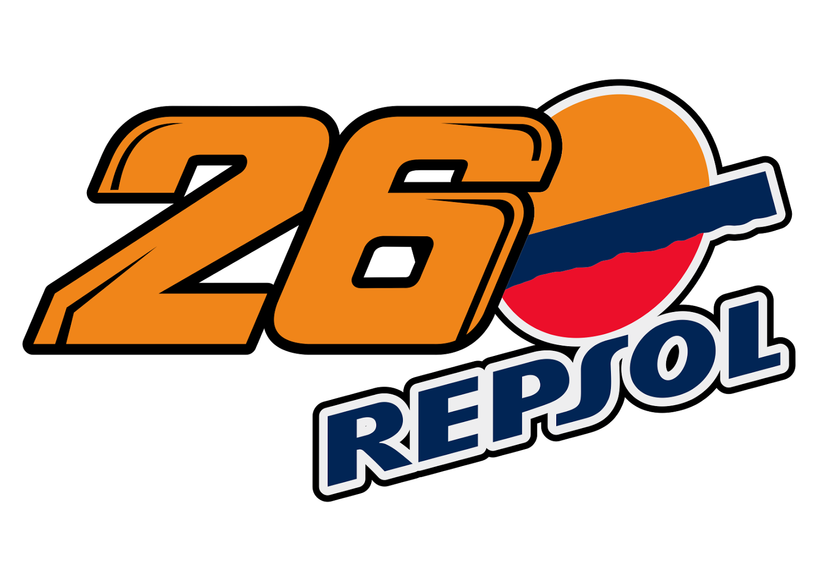 Dani Pedrosa 26 Repsol Logo Vector - Repsol Eps, Transparent background PNG HD thumbnail