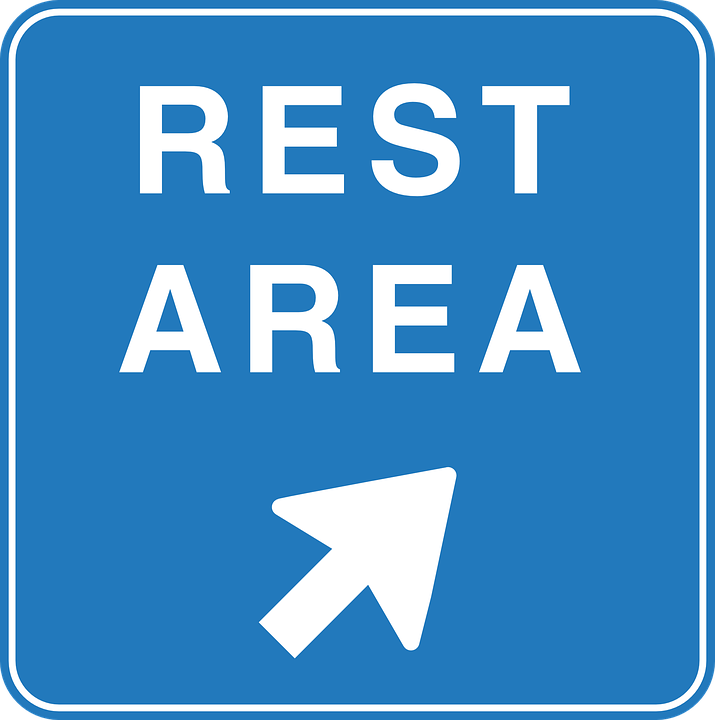 Rest Area Arrow Right Ahead Travel Stop - Rest Area, Transparent background PNG HD thumbnail