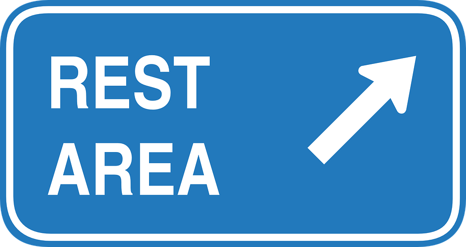 Rest Area Arrow Right Ahead Travel Stop - Rest Area, Transparent background PNG HD thumbnail