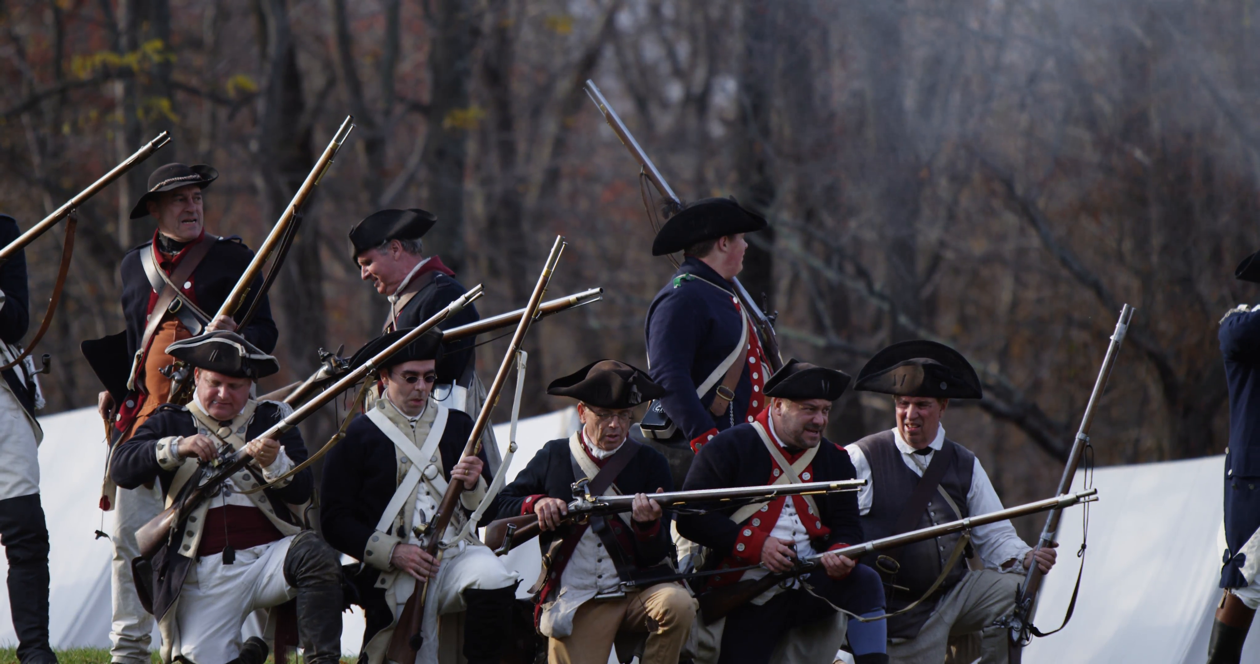 Revolutionary War Reenactment. Continental Soldiers Reload During Battle In Slow Motion. Shot On Red Epic, 4K Dci Hd Resolution. Danbury, Ct/usa   November Hdpng.com  - Revolutionary War, Transparent background PNG HD thumbnail