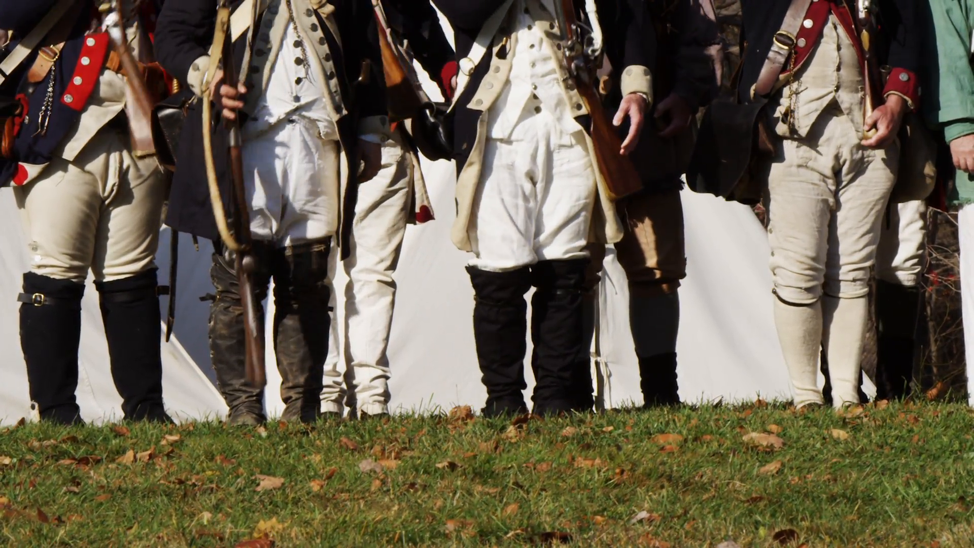Revolutionary War Reenactment. Continental Soldiers Stand At Attention. Slow Motion. Shot On Red Epic, 1080P Hd. Danbury, Ct/usa   Nov 2, 2013. - Revolutionary War, Transparent background PNG HD thumbnail