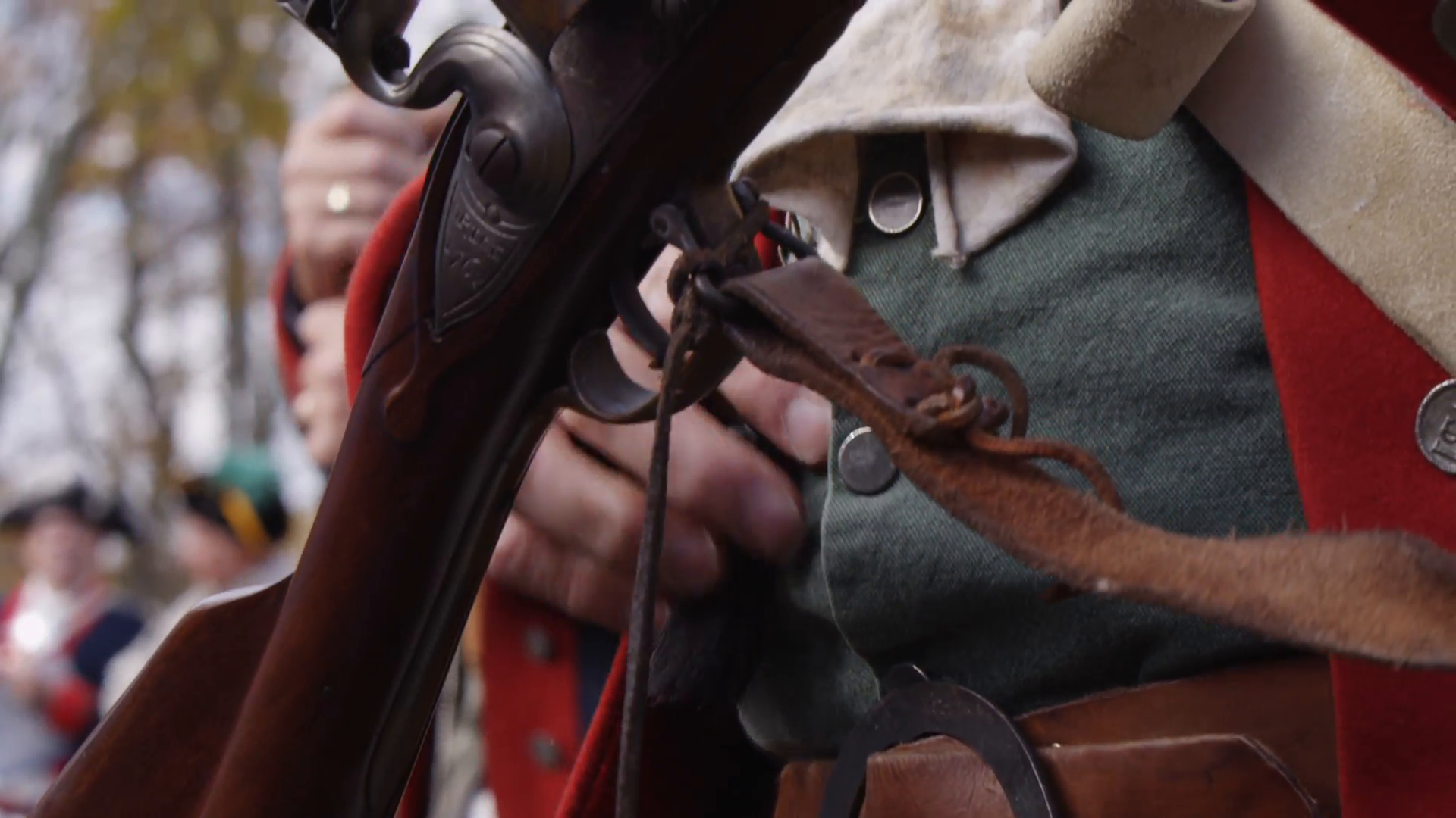 Revolutionary War Reenactment. Low Angle Of Continental Soldieru0027S Hands And Musket. Slow Motion. Shot On Red Epic, 1080P Hd. Danbury, Ct/usa   Nov 2, 2013. - Revolutionary War, Transparent background PNG HD thumbnail
