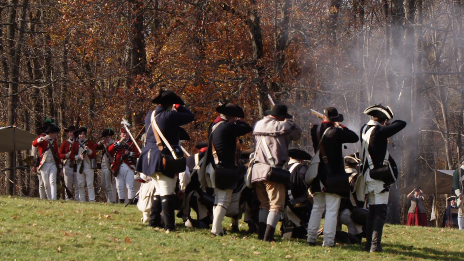 Revolutionary War Reenactment. The Continental Army And The British Redcoats Fire On One Another. Shot On Red Epic, 1080P Hd. Danbury, Ct/usa   November 2, Hdpng.com  - Revolutionary War, Transparent background PNG HD thumbnail