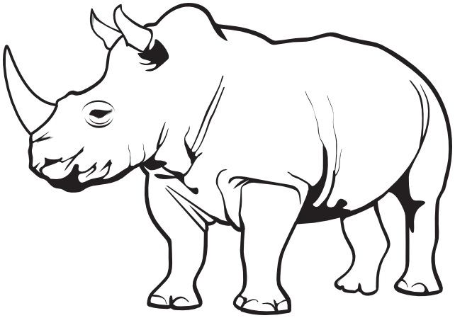 Download Pngtransparent Hdpng.com  - Rhino Black And White, Transparent background PNG HD thumbnail