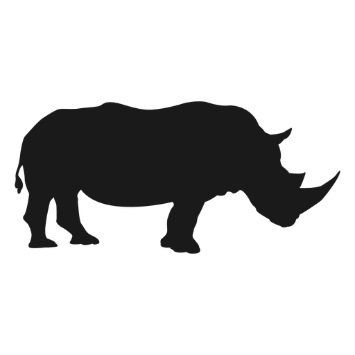 Rhino Silhouette Png - Rhino Black And White, Transparent background PNG HD thumbnail