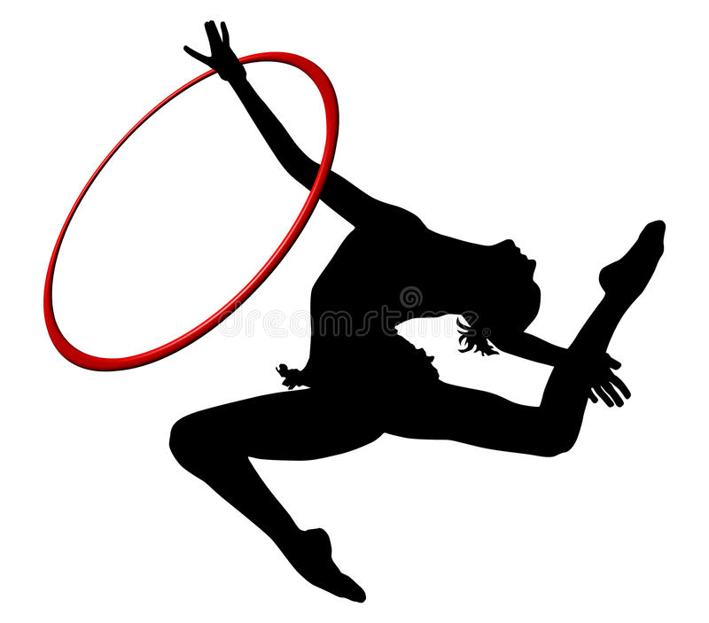 Download Rhythmic Gymnastics. Ring. Gymnastics Woman Silhouette. Stock Photo   Image: 52107446 - Rhythmic Gymnastics, Transparent background PNG HD thumbnail