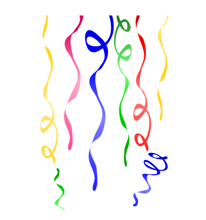 Ribbons, Streamers, Colored, Decorate, Party, Multi - Decorate, Transparent background PNG HD thumbnail