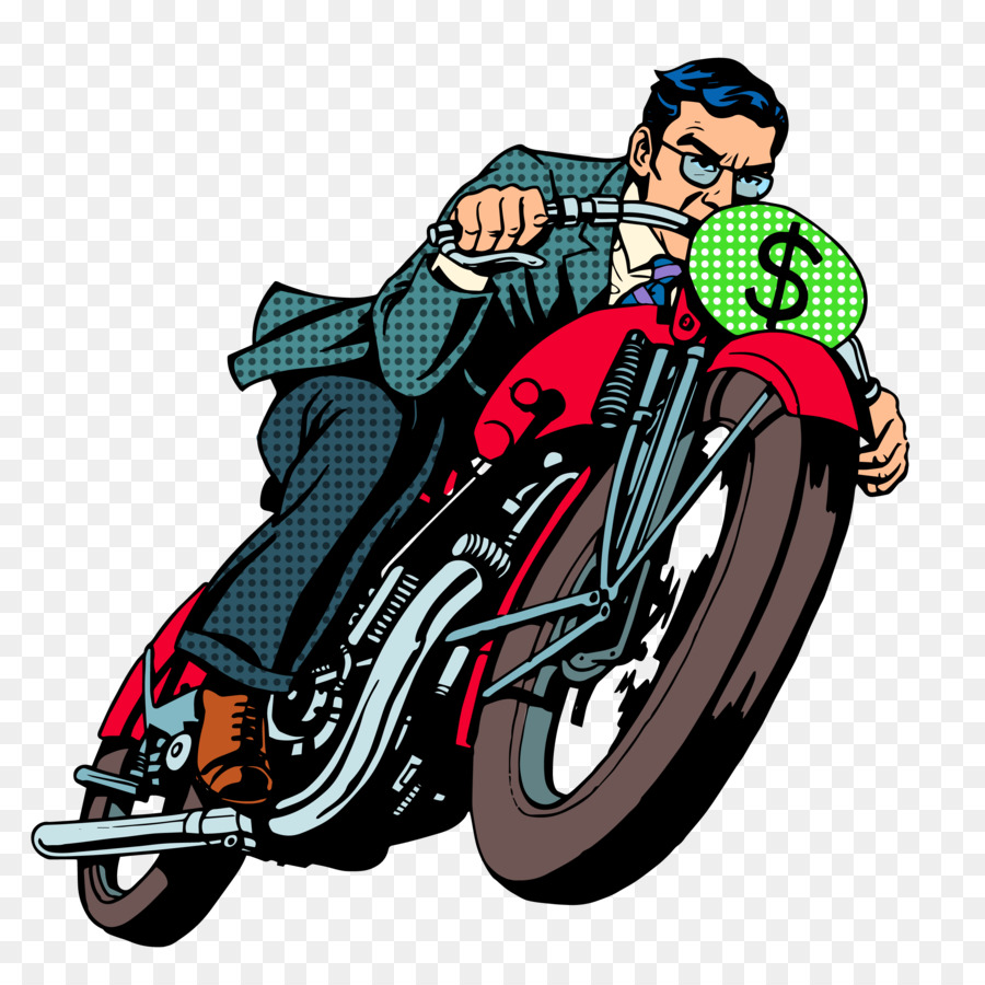 Motorcycle Business Pop Art Illustration   Riding A Motorcycle Man - Ride A Motorcycle, Transparent background PNG HD thumbnail