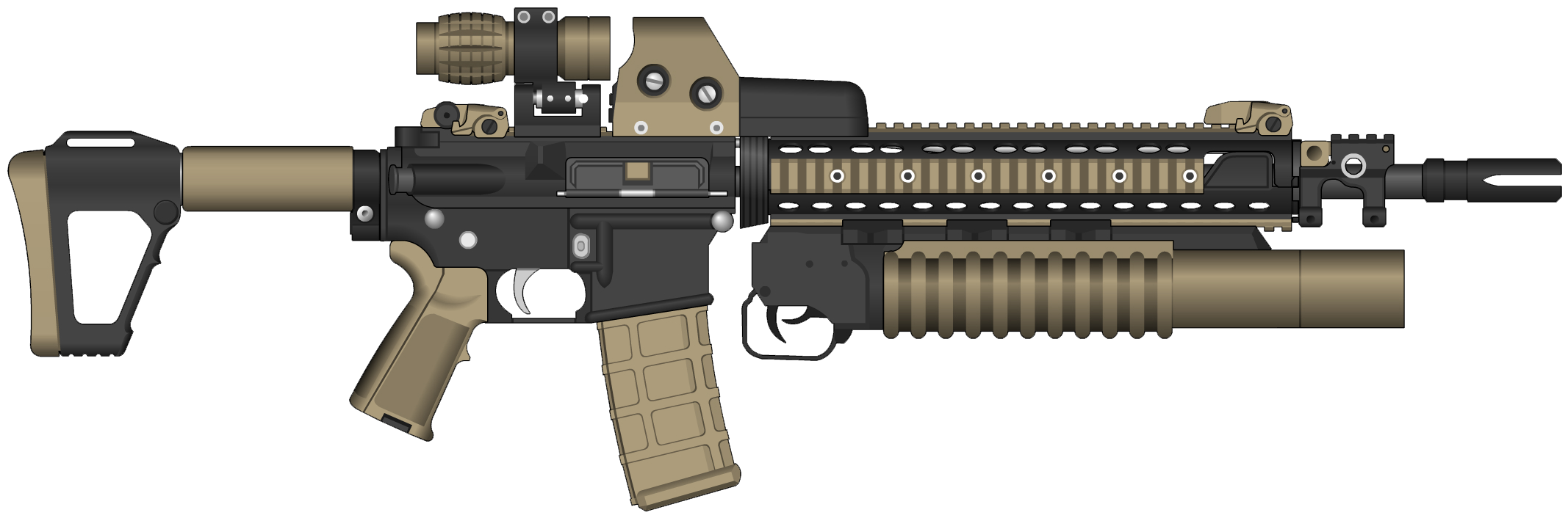 Assault Rifle Png - Rifle, Transparent background PNG HD thumbnail