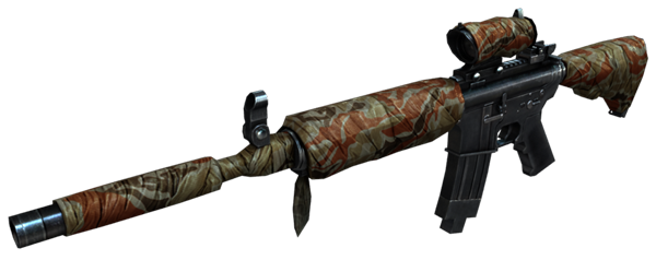 File:m4A1 Red Bandage Hd.png - Rifle, Transparent background PNG HD thumbnail
