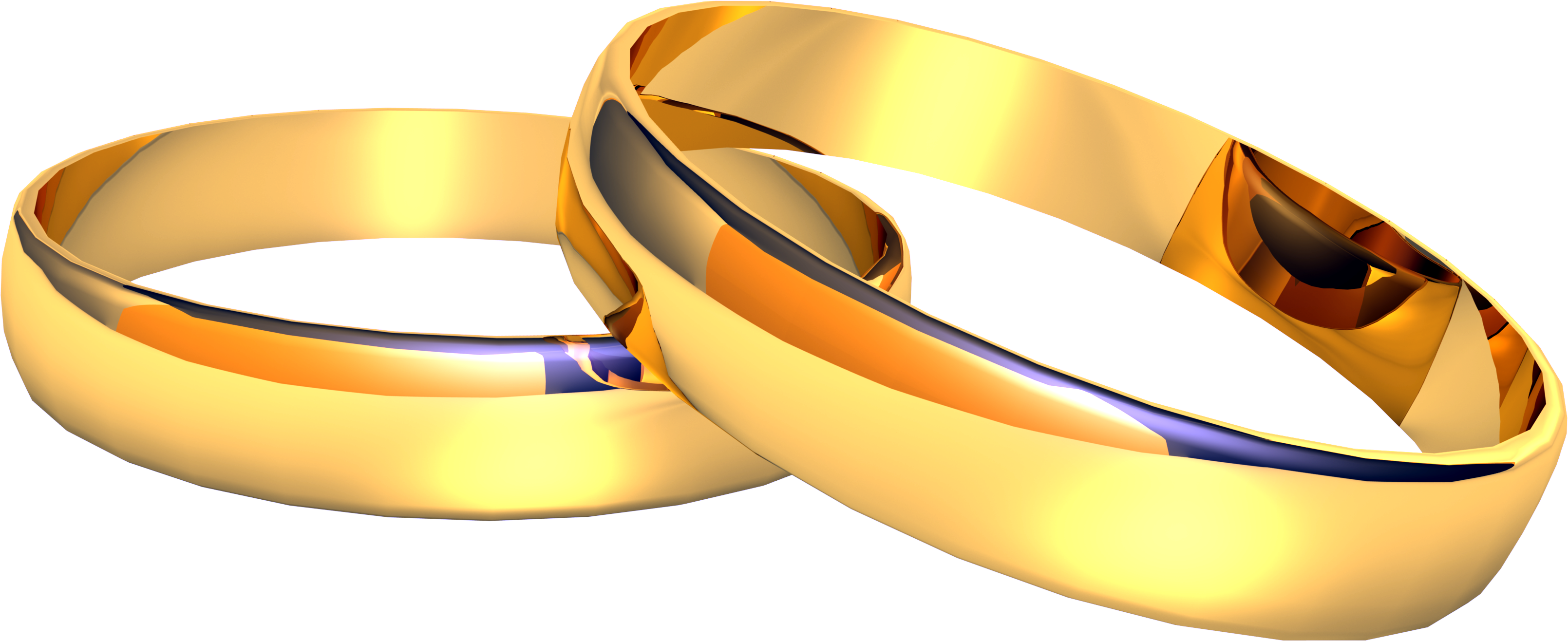 Golden rings PNG image