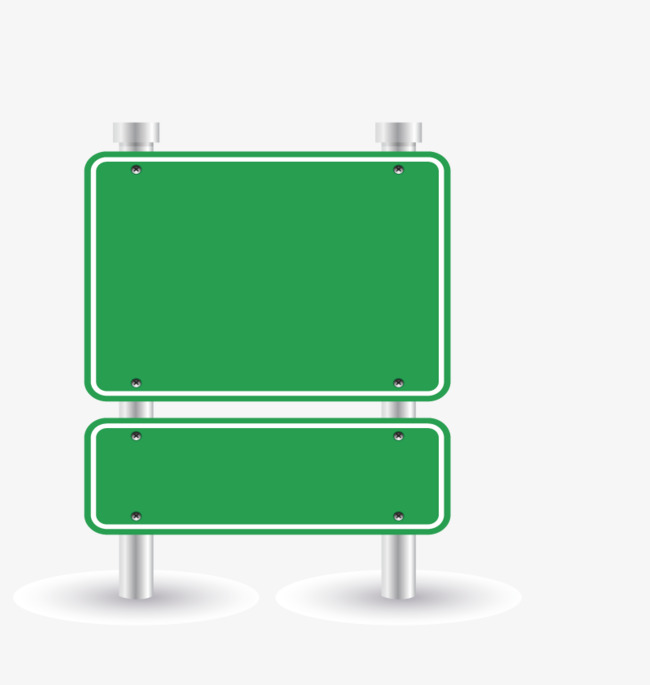 Large Green Road Sign Vector, Hd, Vector, Blank Directions Free Png And Vector - Road Sign, Transparent background PNG HD thumbnail