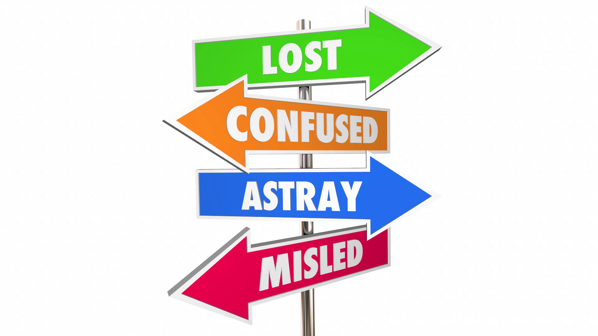 Lost Confused Astray Misled 4 Arrow Road Signs 3 D Animation Motion Background   Videoblocks - Road Sign, Transparent background PNG HD thumbnail