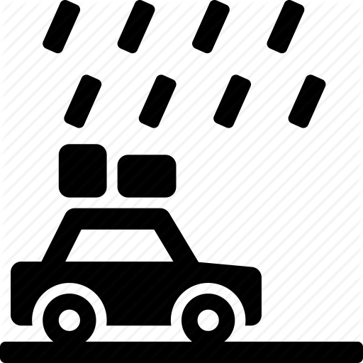 Car, Drive, Rain, Roadtrip, Travel, Weather Icon - Road Trip Black And White, Transparent background PNG HD thumbnail