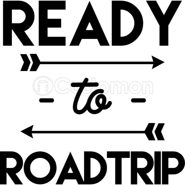 Ready To Road Trip Crewneck Sweatshirt - Road Trip Black And White, Transparent background PNG HD thumbnail