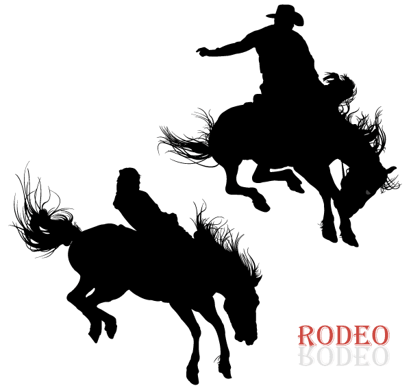 Cowboy Riding Horse In Rodeo Vector Art   Rodeo Png Hd Free - Rodeo, Transparent background PNG HD thumbnail
