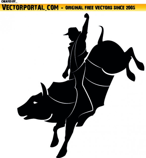 rodeo clipart silhouettes cli