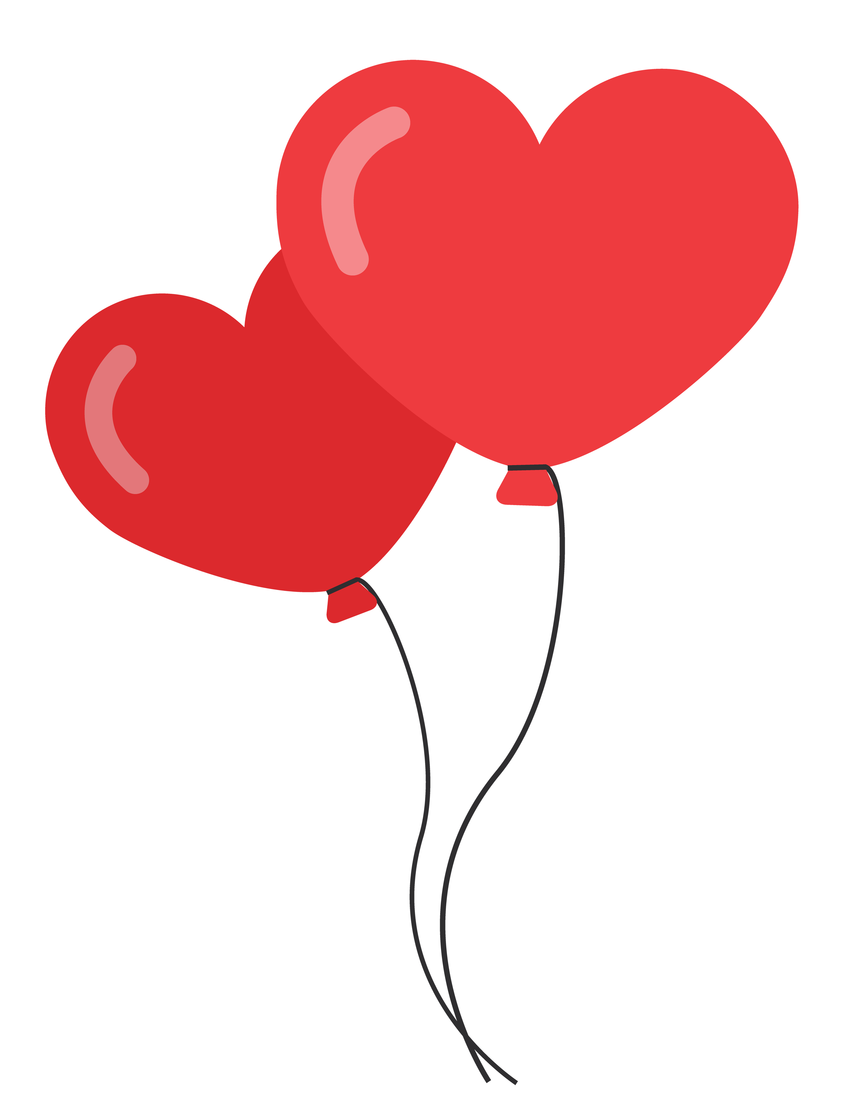 Heart Shaped Balloons Png Image - Romance, Transparent background PNG HD thumbnail