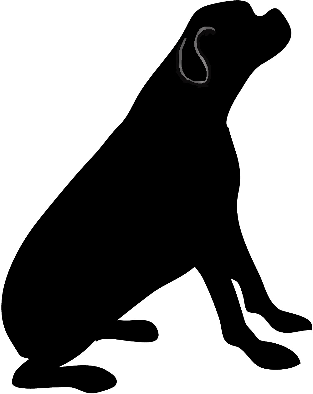 Dog - Rottweiler Black And White, Transparent background PNG HD thumbnail