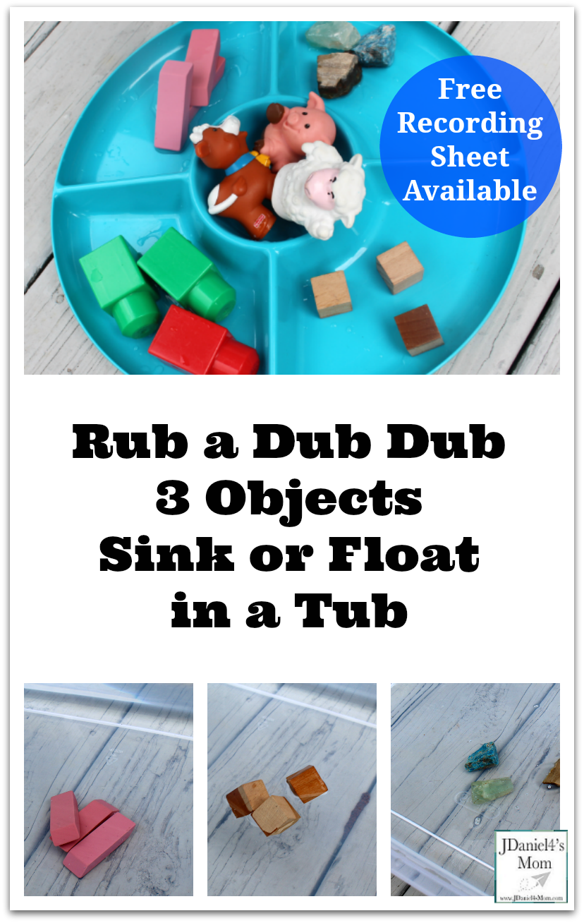 Rub A Dub Dub 3 Objects Sink Or Float In A Tub   This Activity Has - Rub A Dub Dub, Transparent background PNG HD thumbnail