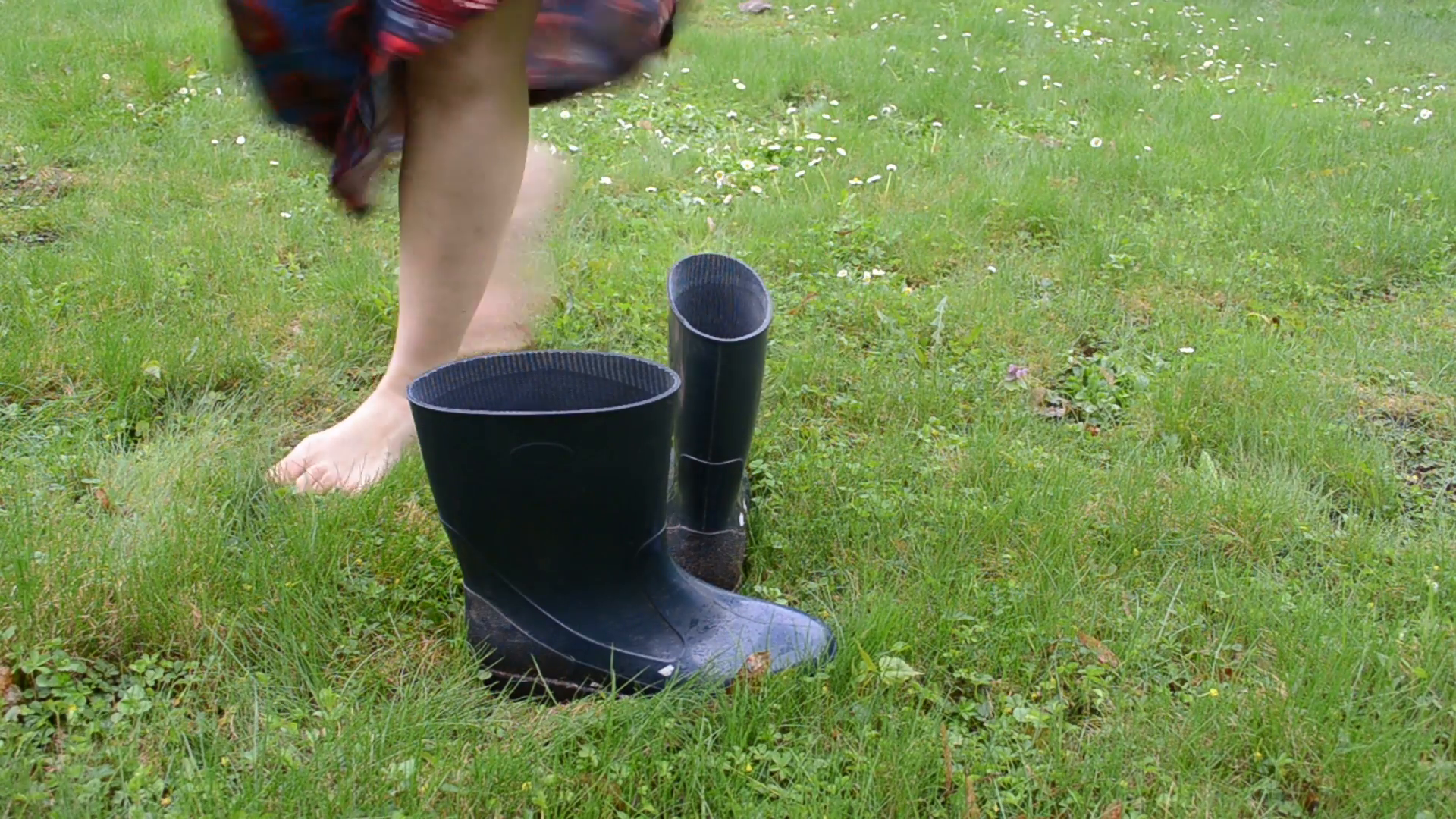 Barefoot Woman On Meadow Grass Boot Welly Rubber Shoes And Walk Stock Video Footage   Videoblocks - Rubber Boots, Transparent background PNG HD thumbnail