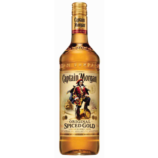 Captain Morgans, Spiced Rum, 70Cl Bottle - Rum Bottle, Transparent background PNG HD thumbnail