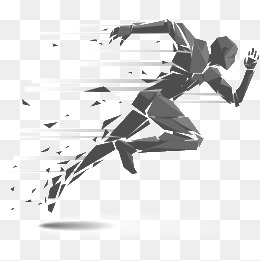 People Running Fast, Olympic Games, Sprinter, Running Fast Png And Vector - Run Black And White, Transparent background PNG HD thumbnail